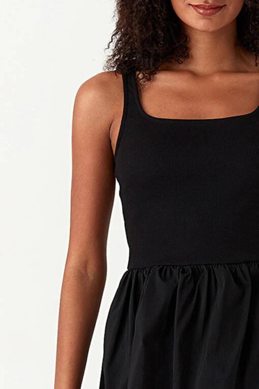 Black Bubble Hem Dress - Image 4