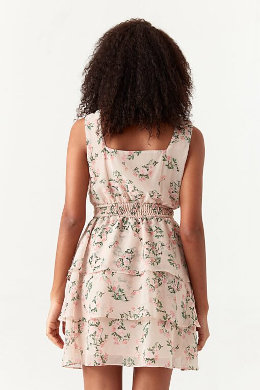 Multi Printed Sleeveless Chiffon Ra Ra Dress - Image 2