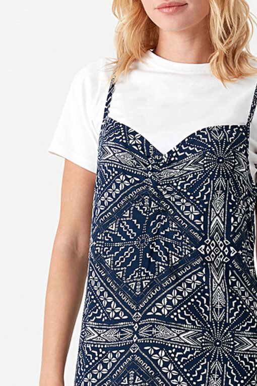 Navy Scarf 2 In 1 Dress - Image 4