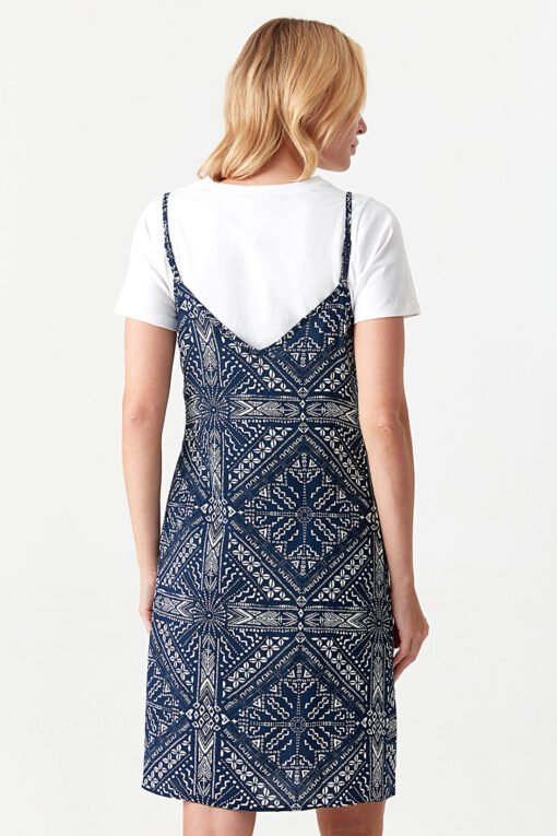 Navy Scarf 2 In 1 Dress - Image 2