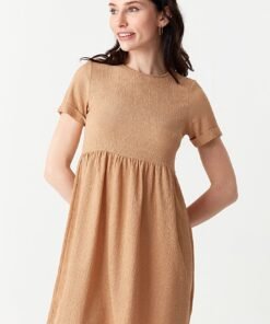 Pebble Textured Smock Dress