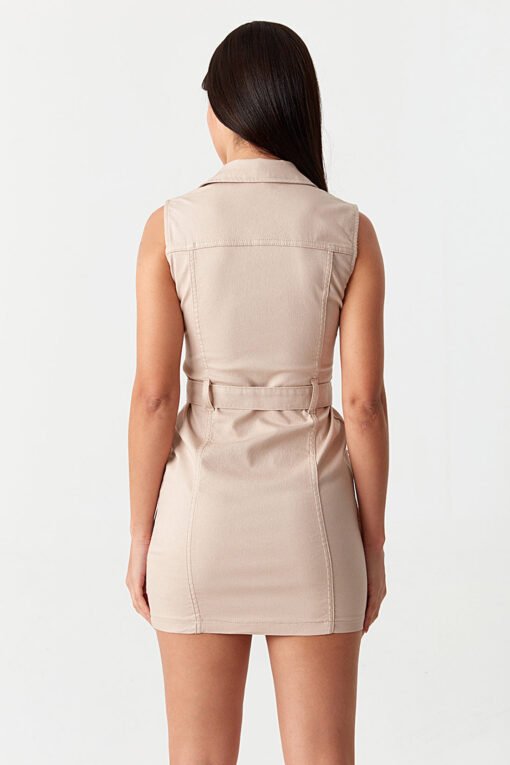Stone Sleeveless Casual Bodycon Dress - Image 2